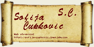 Sofija Čupković vizit kartica